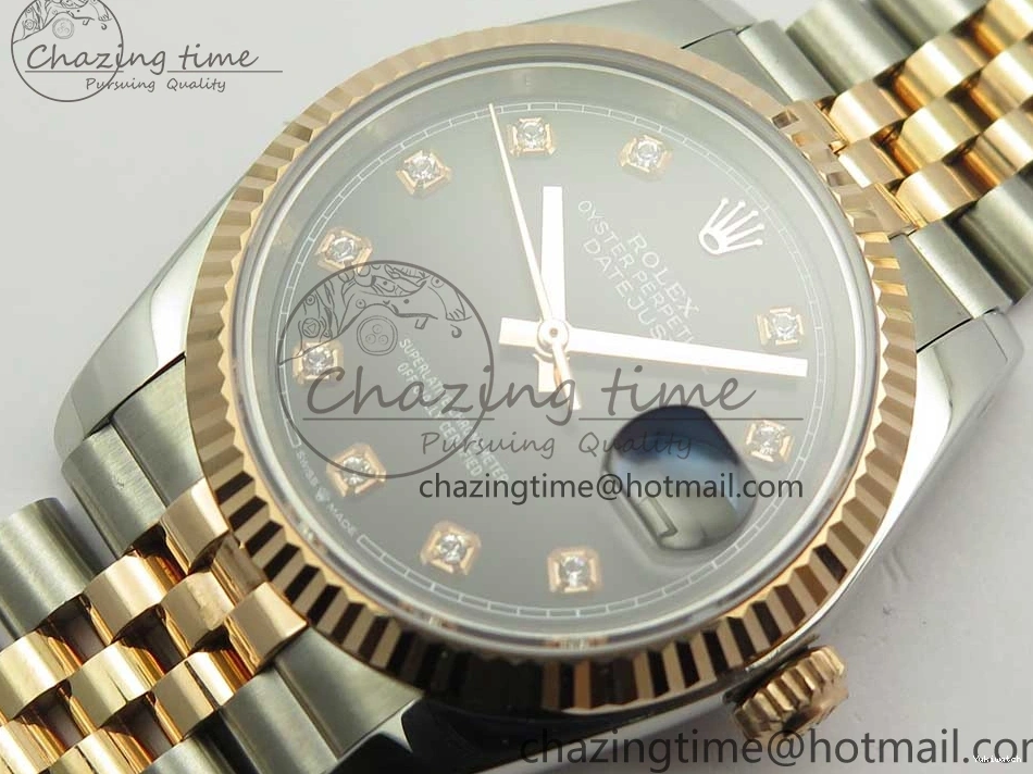 Black 904 36mm Jubilee Wrapped RG Bracelet 116231 GMF SS SS RG DateJust on Dial Diam A2836 Wrapped 0313